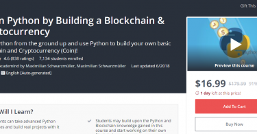 Learn Python by Building a Blockchain & Cryptocurrency