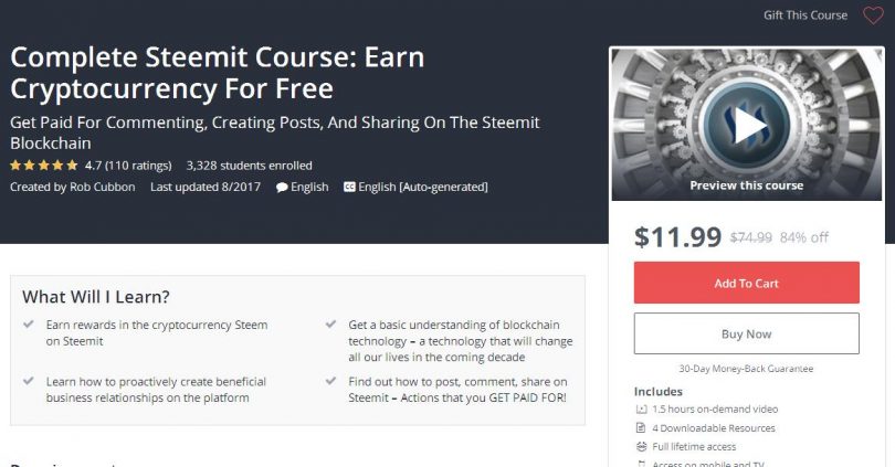Complete Steemit Course Earn Cryptocurrency For Free