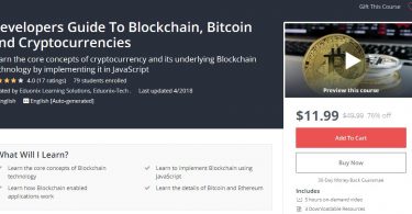 Developers Guide To Blockchain, Bitcoin and Cryptocurrencies
