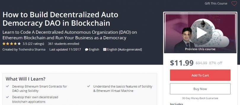 How to Build Decentralized Auto Democracy DAO in Blockchain
