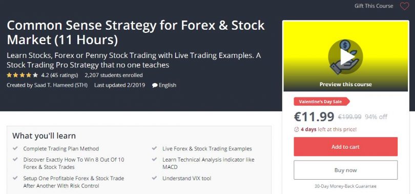 Download Common Sense Strategy for Forex & Stock Market (11 Hours)