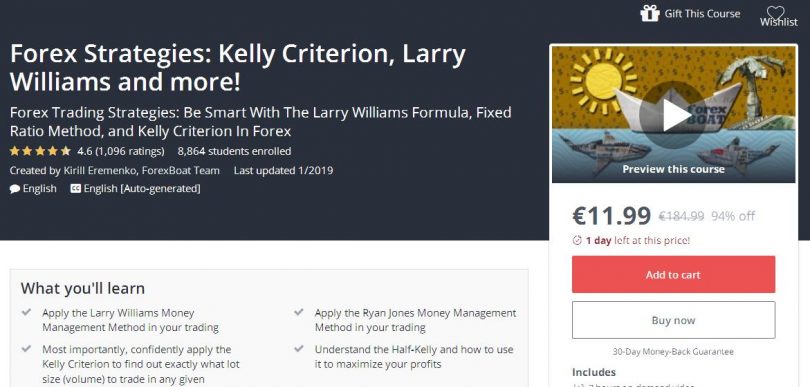 Download Forex Strategies Kelly Criterion, Larry Williams and more!